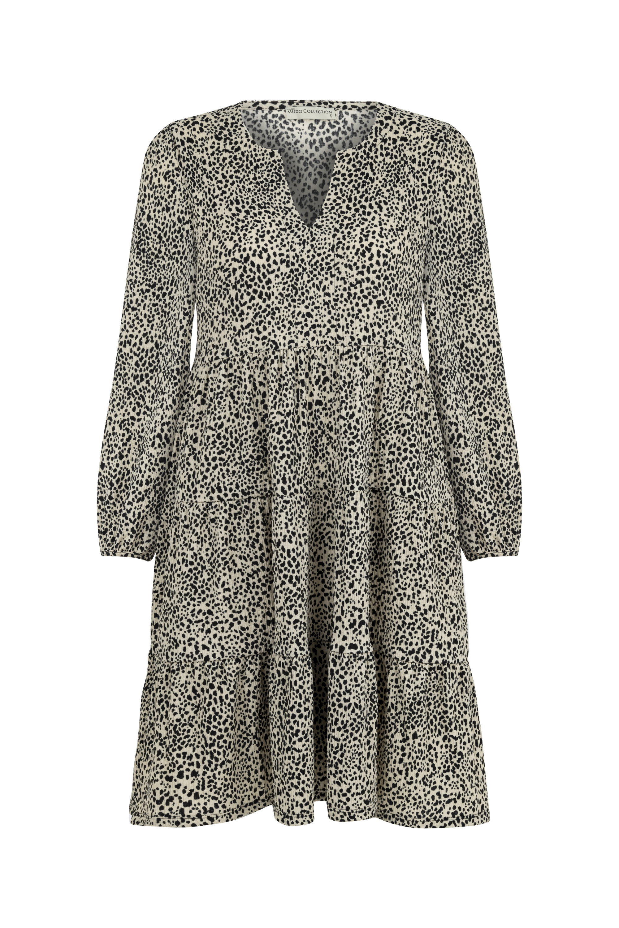 DESENLİ MİNİ KLOŞ ELBİSE