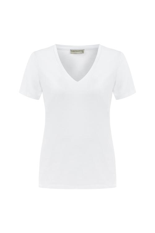  V YAKA KISA KOLLU T-SHIRT