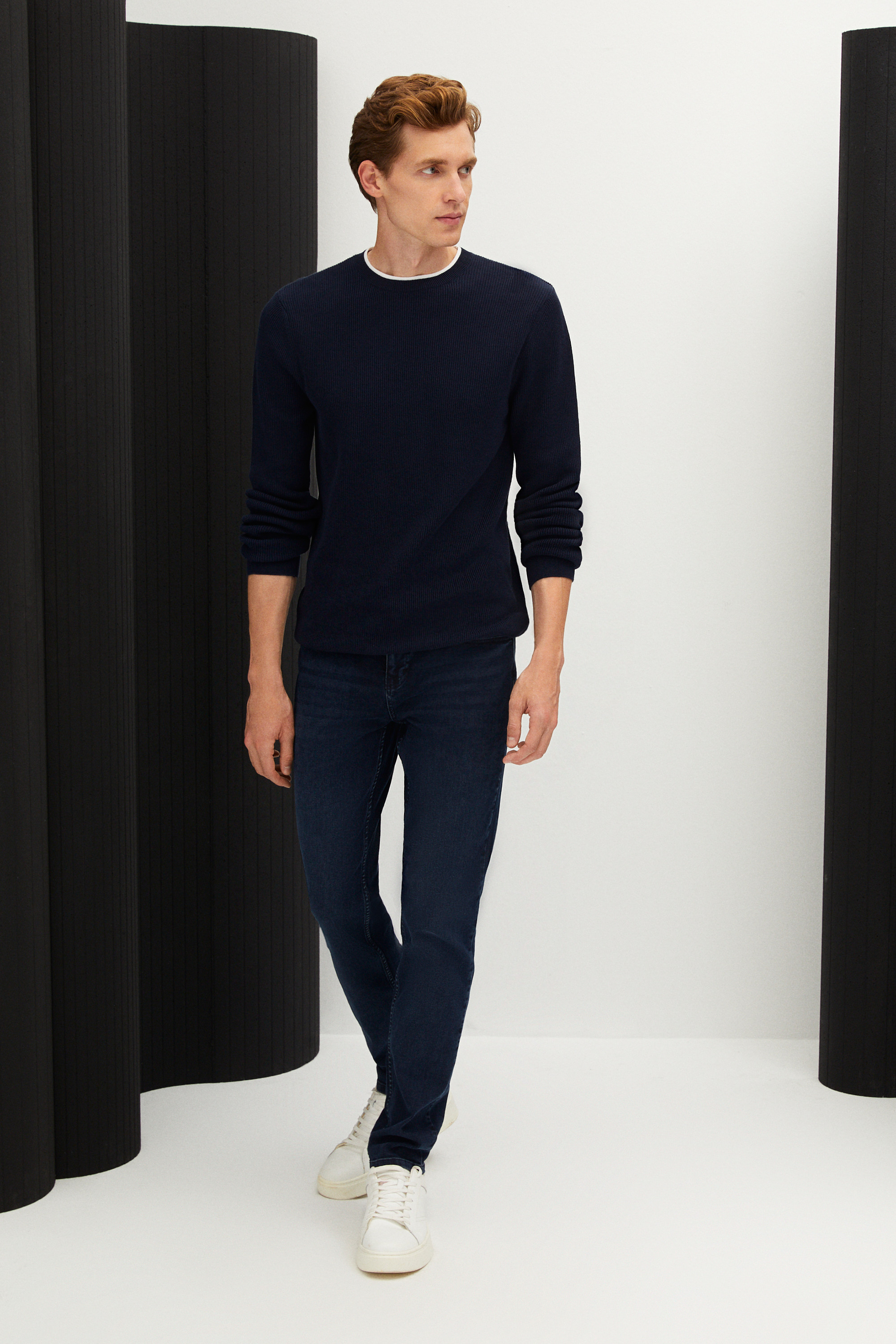 BİSİKLET YAKA TRİKO KAZAK