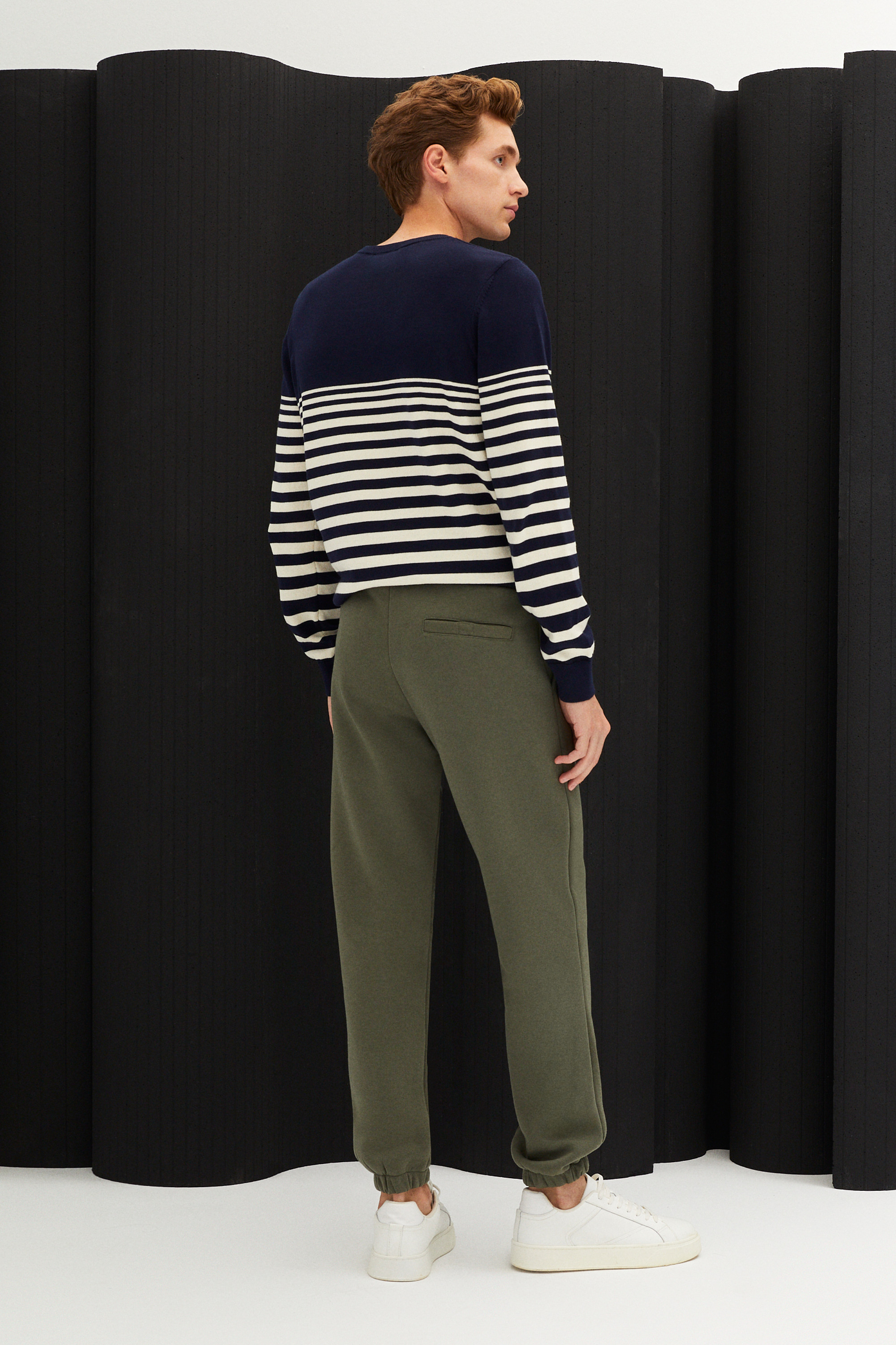 ÇİZGİLİ BİSİKLET YAKA TRİKO KAZAK