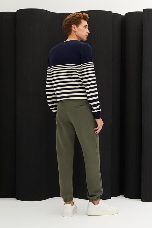  ÇİZGİLİ BİSİKLET YAKA TRİKO KAZAK