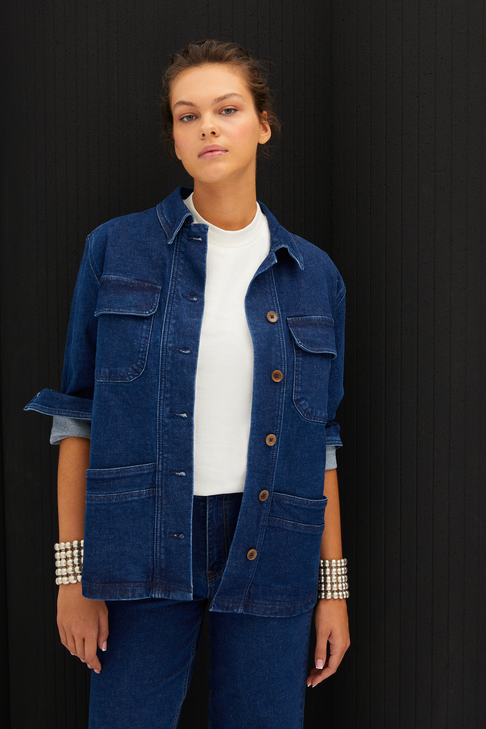 CEP DETAYLI JEAN CEKET