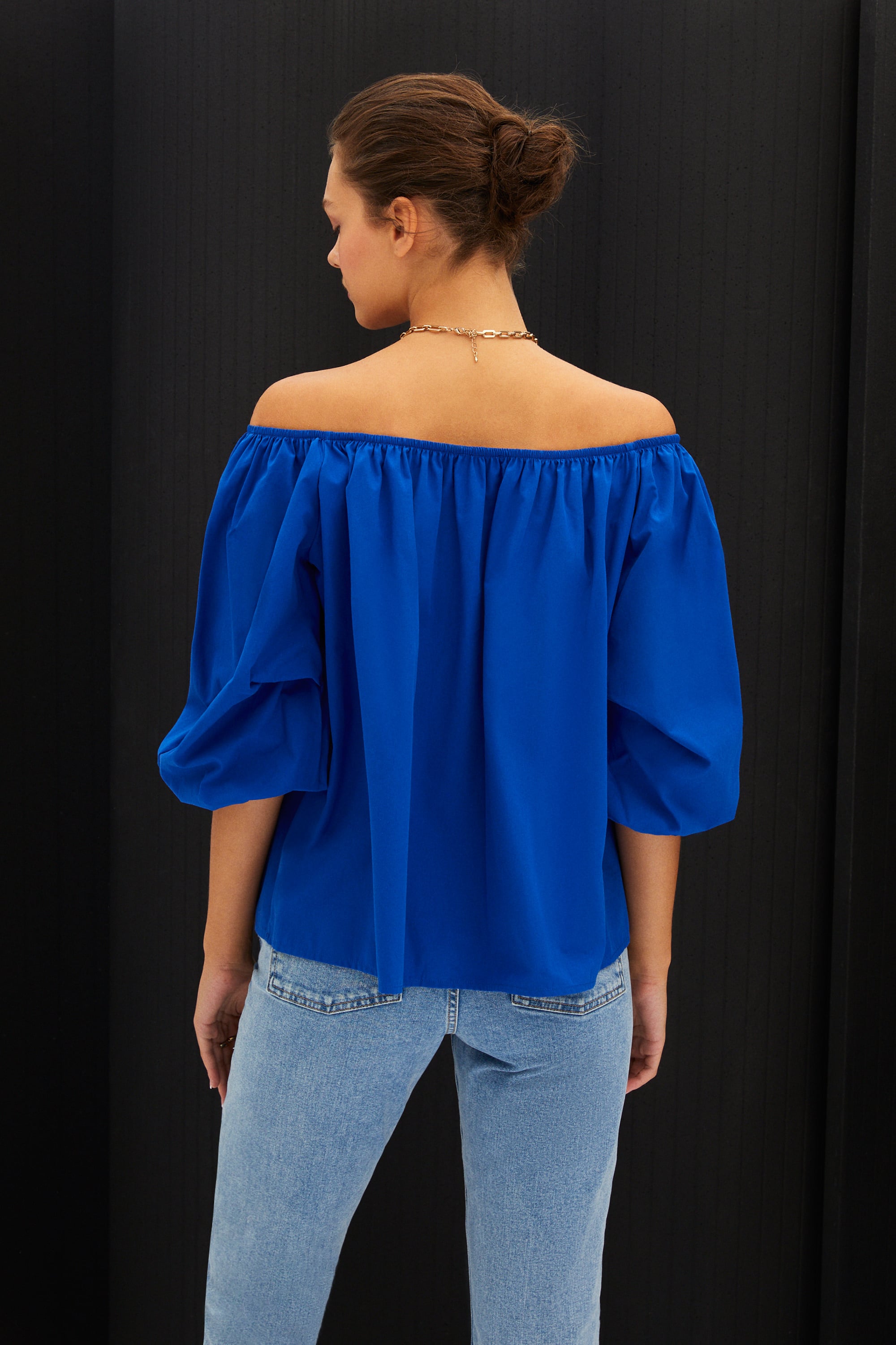 KAYIK YAKA KARPUZ KOLLU BLUZ