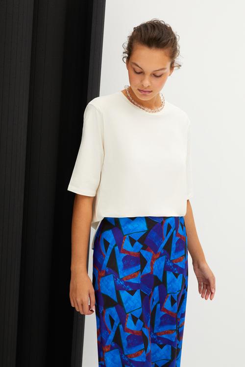  BİSİKLET YAKA KISA KOLLU T-SHIRT