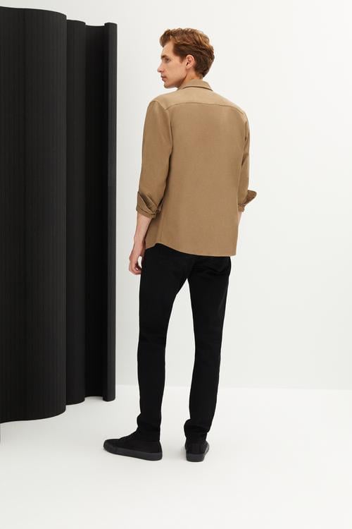  VİSKOZ KARIŞIMLI REGULAR FIT GÖMLEK