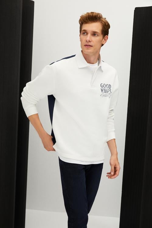 SLOGAN DETAYLI SWEATSHIRT