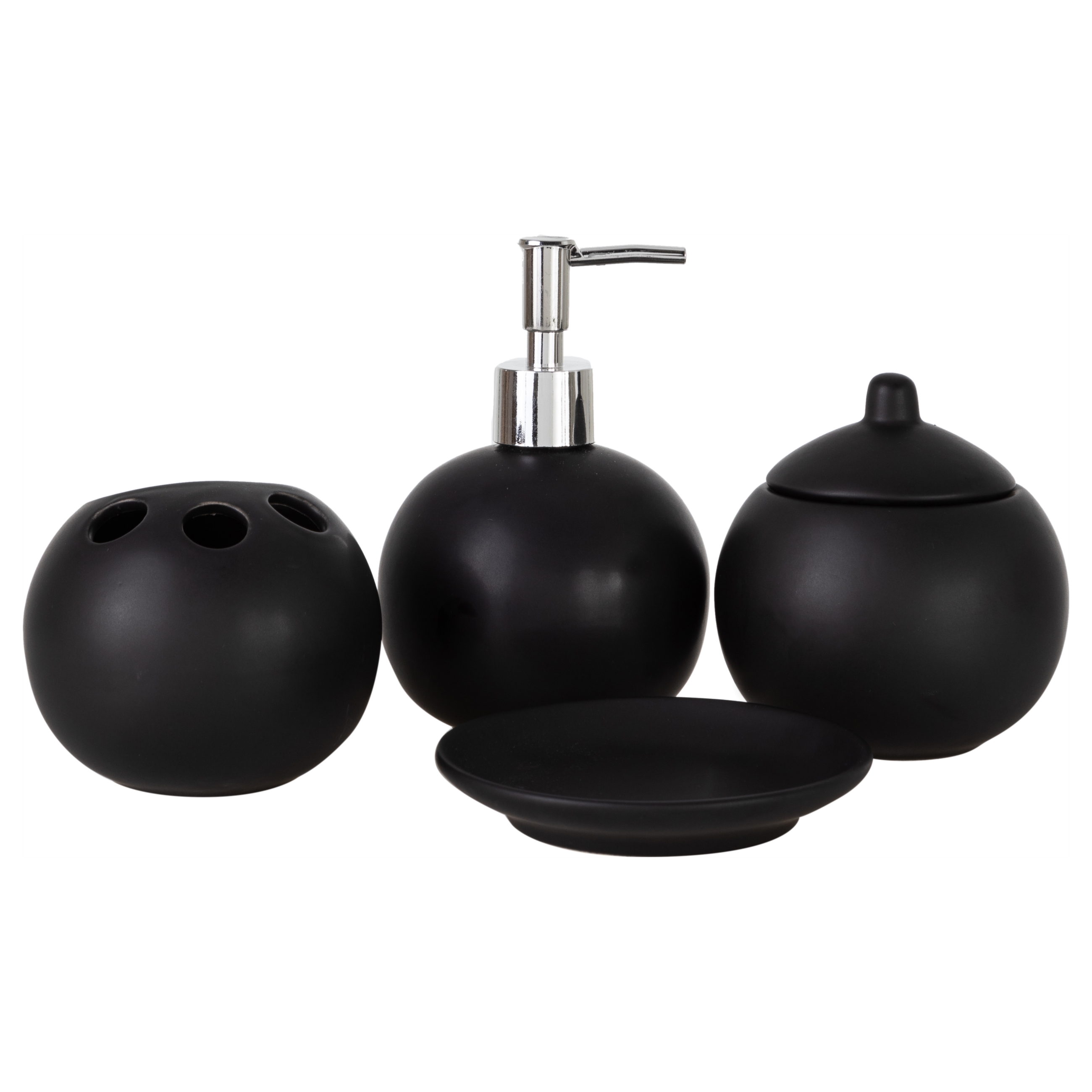 PERLA 4'LÜ BANYO SETİ  MAT SİYAH