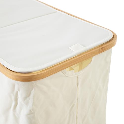  MEKONG BAMBU 2'Lİ ÇAMAŞIR SEPETİ BEYAZ 33x54X53