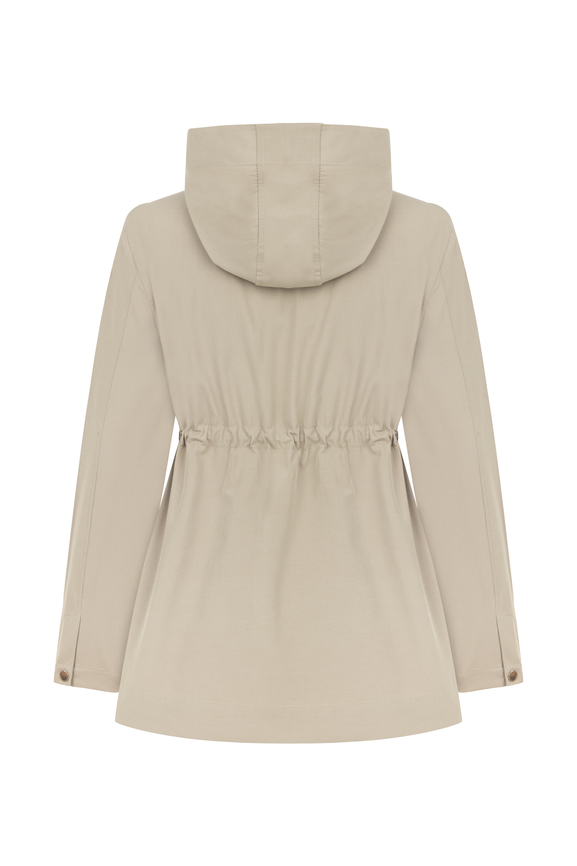 BELİ BAĞLAMALI KAPÜŞONLU MONT