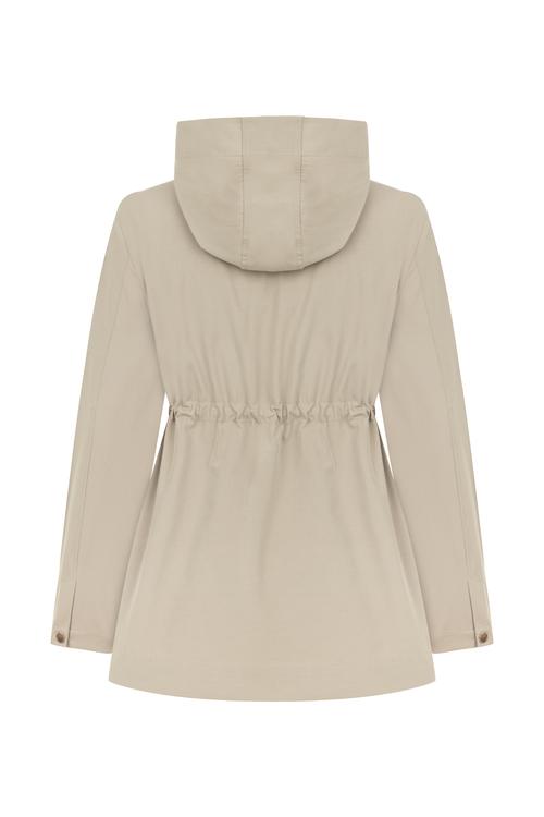  BELİ BAĞLAMALI KAPÜŞONLU MONT