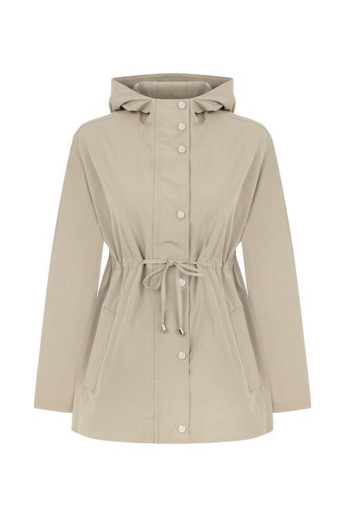  BELİ BAĞLAMALI KAPÜŞONLU MONT