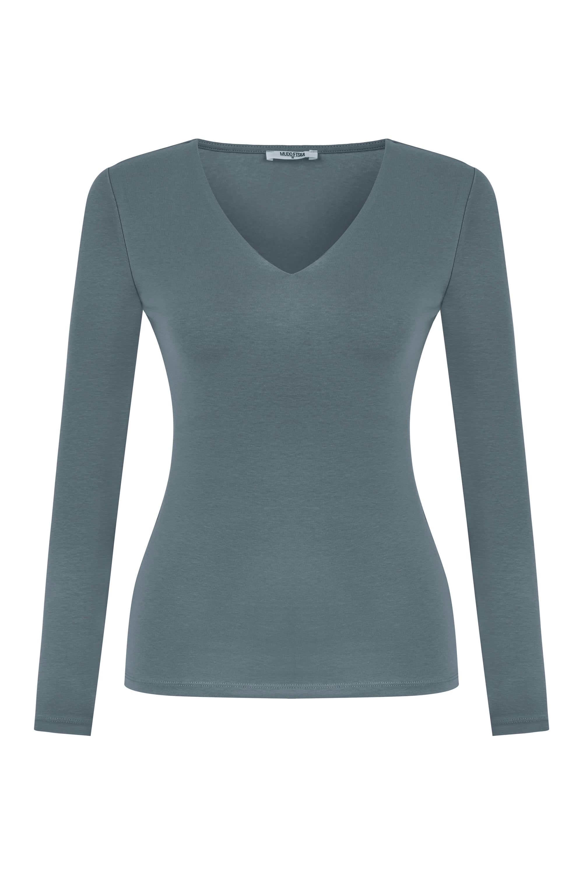 V YAKA UZUN KOLLU T-SHIRT