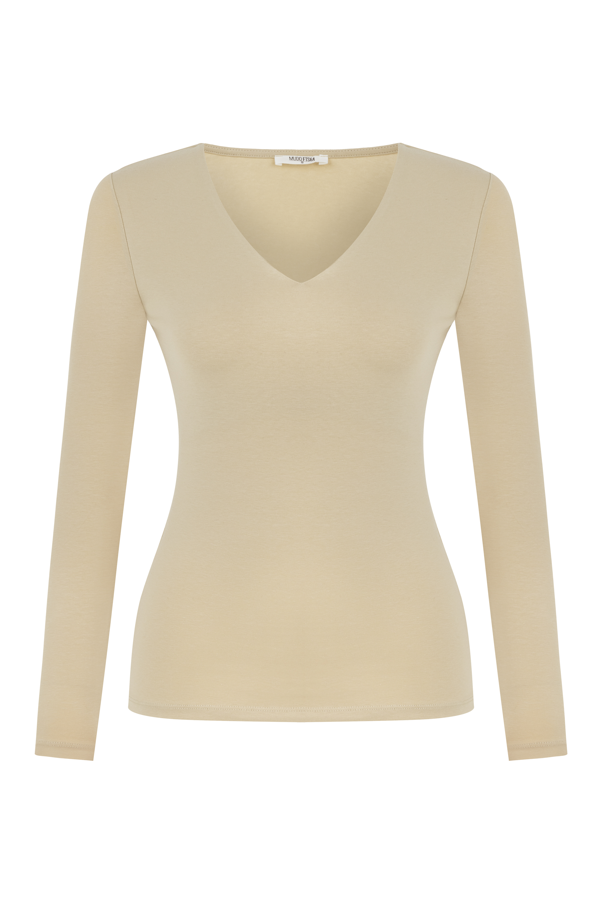 V YAKA UZUN KOLLU T-SHIRT