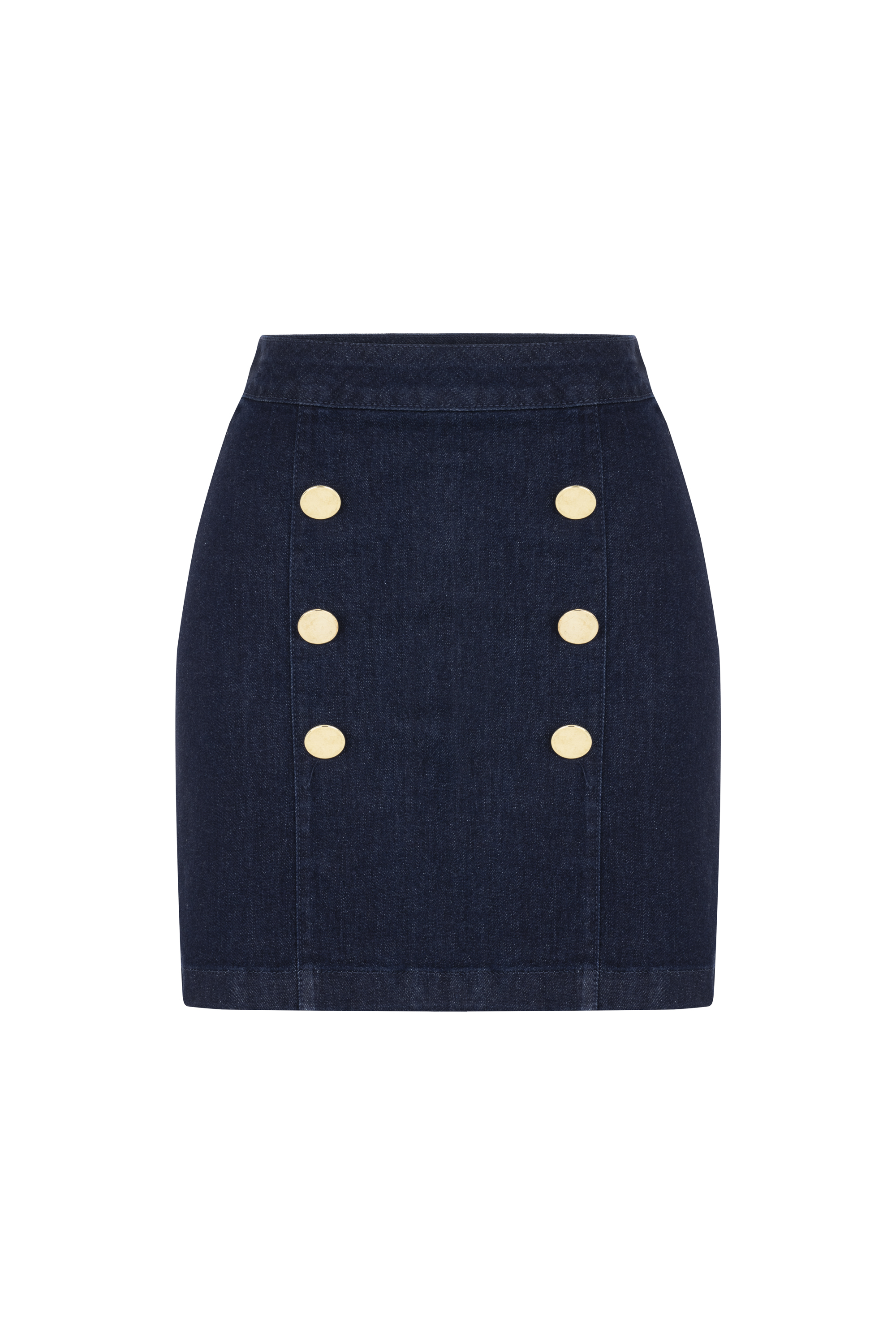 DÜĞMELİ MİNİ JEAN ETEK