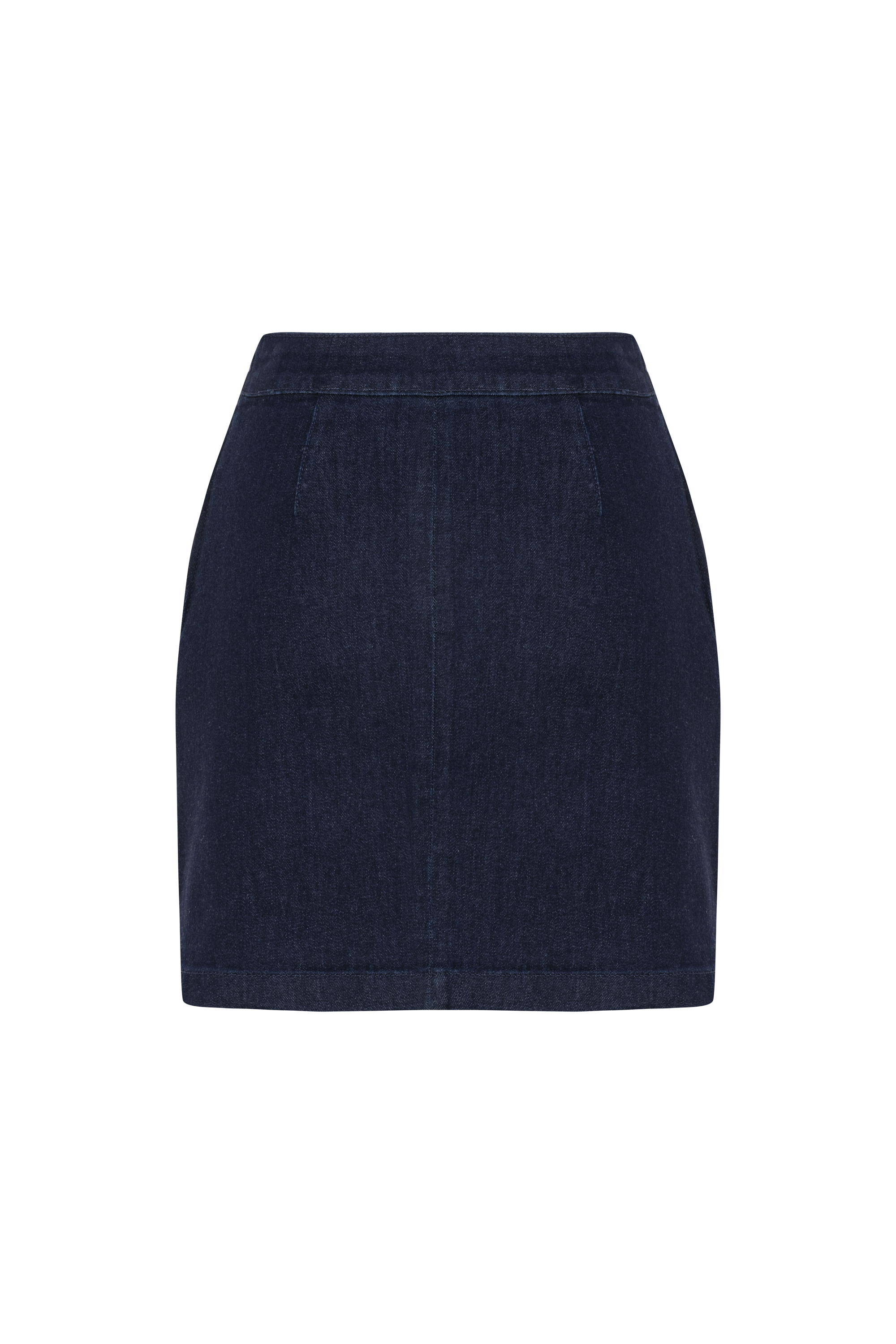 DÜĞMELİ MİNİ JEAN ETEK