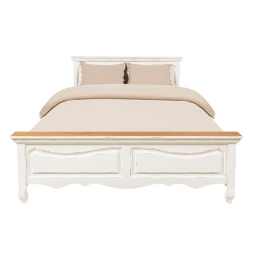  BORRA ÇİFT KİŞİLİK AHŞAP KARYOLA BEYAZ 200X160