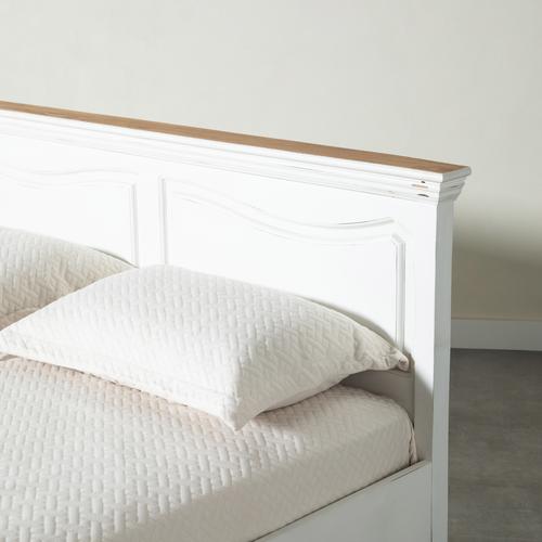  BORRA ÇİFT KİŞİLİK AHŞAP KARYOLA BEYAZ 200X160