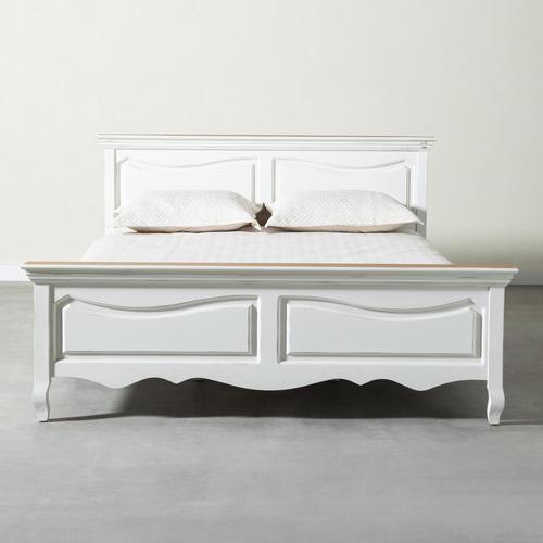  BORRA ÇİFT KİŞİLİK AHŞAP KARYOLA BEYAZ 200X160