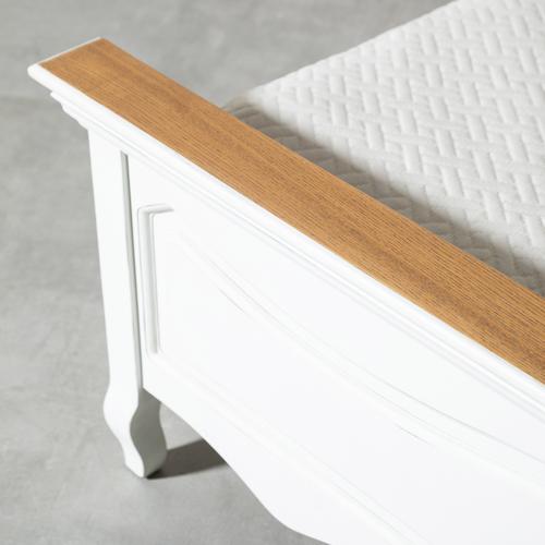  BORRA ÇİFT KİŞİLİK AHŞAP KARYOLA BEYAZ 200X160