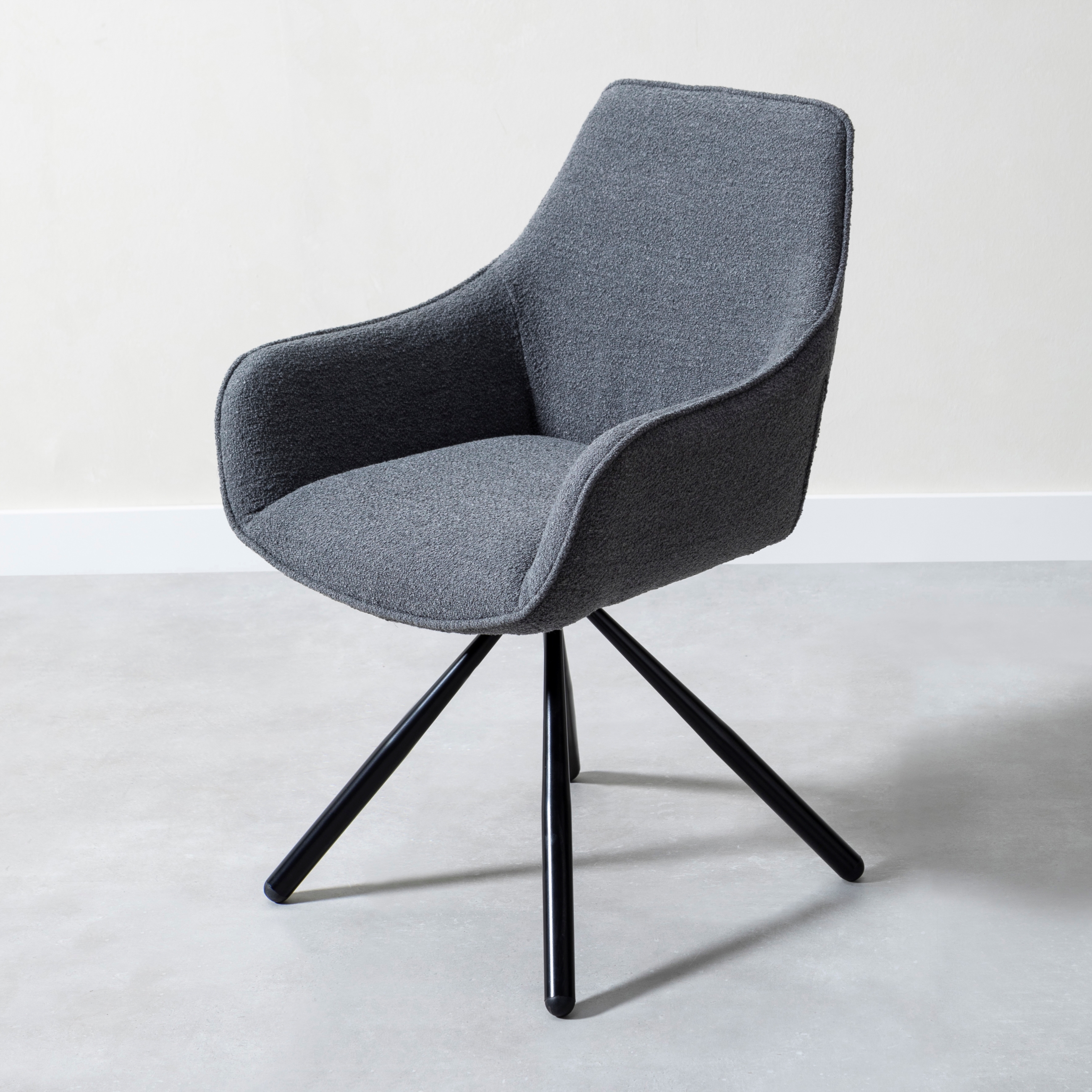 BRODY KOLÇAKLI SANDALYE KOYU GRİ