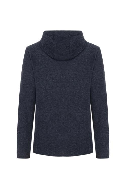  DOKULU KAPÜŞONLU SWEATSHIRT