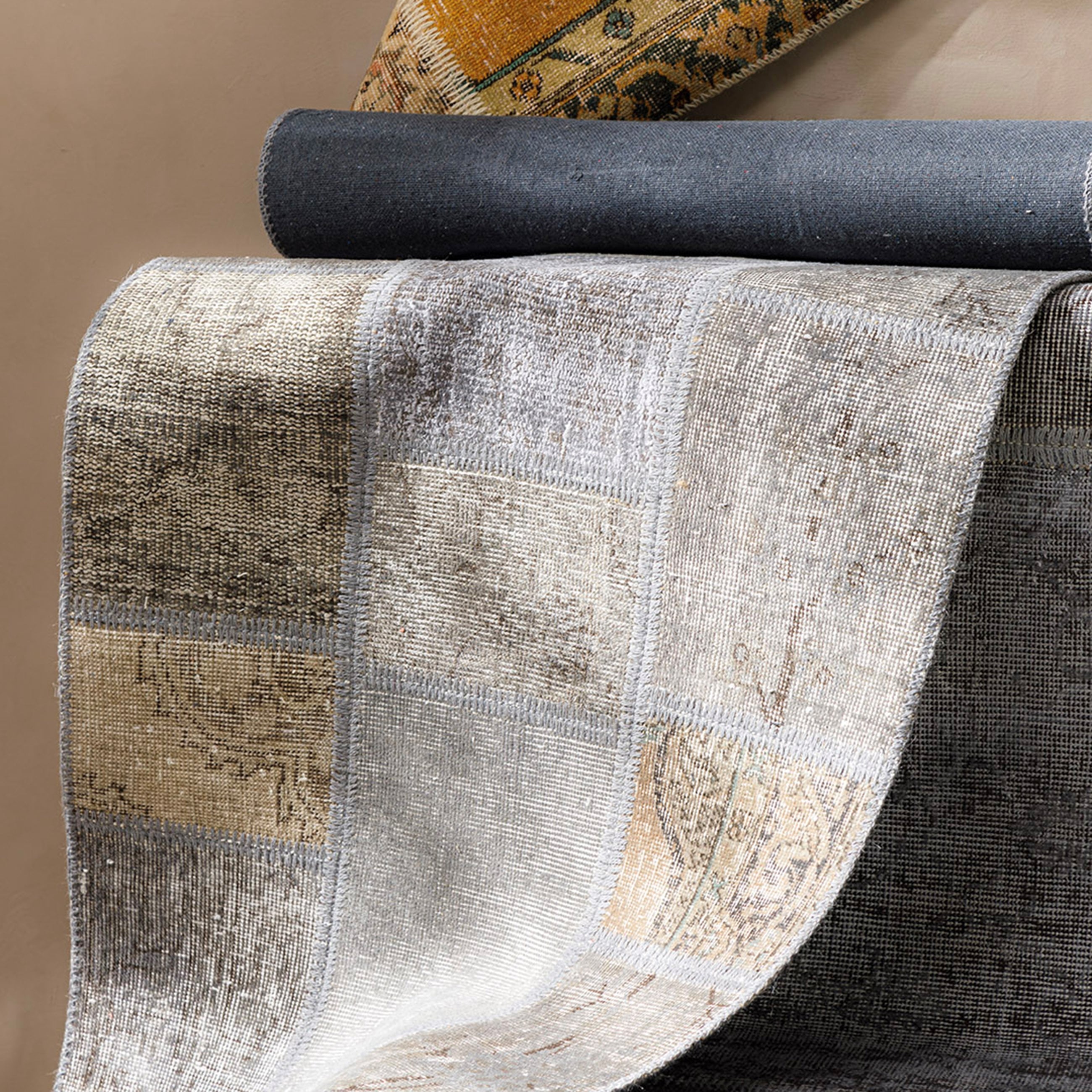 LIMA GRİ EL DİKİŞİ PATCHWORK YOLLUK 80X300