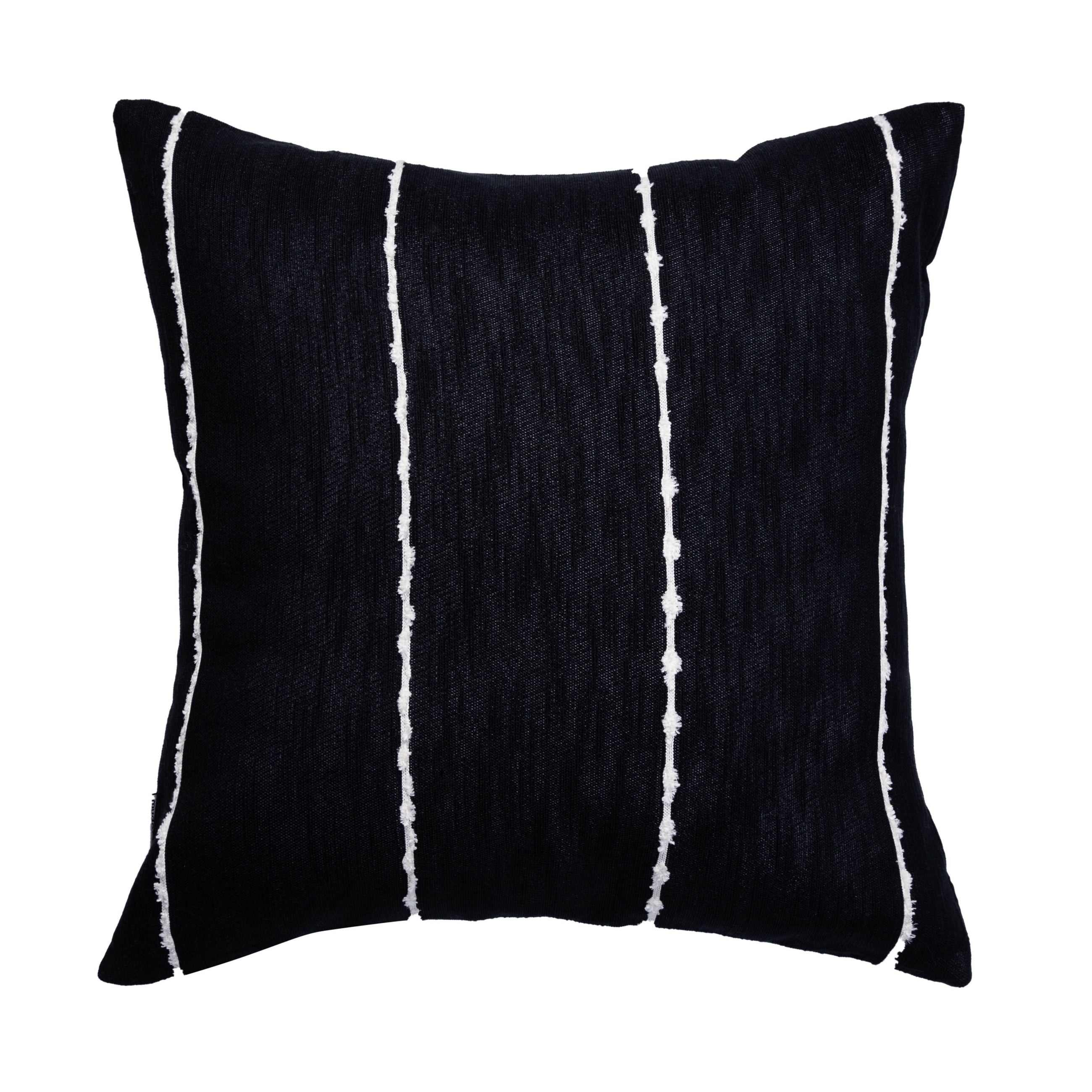 AVA ÇİZGİLİ KIRLENT SİYAH 50X50