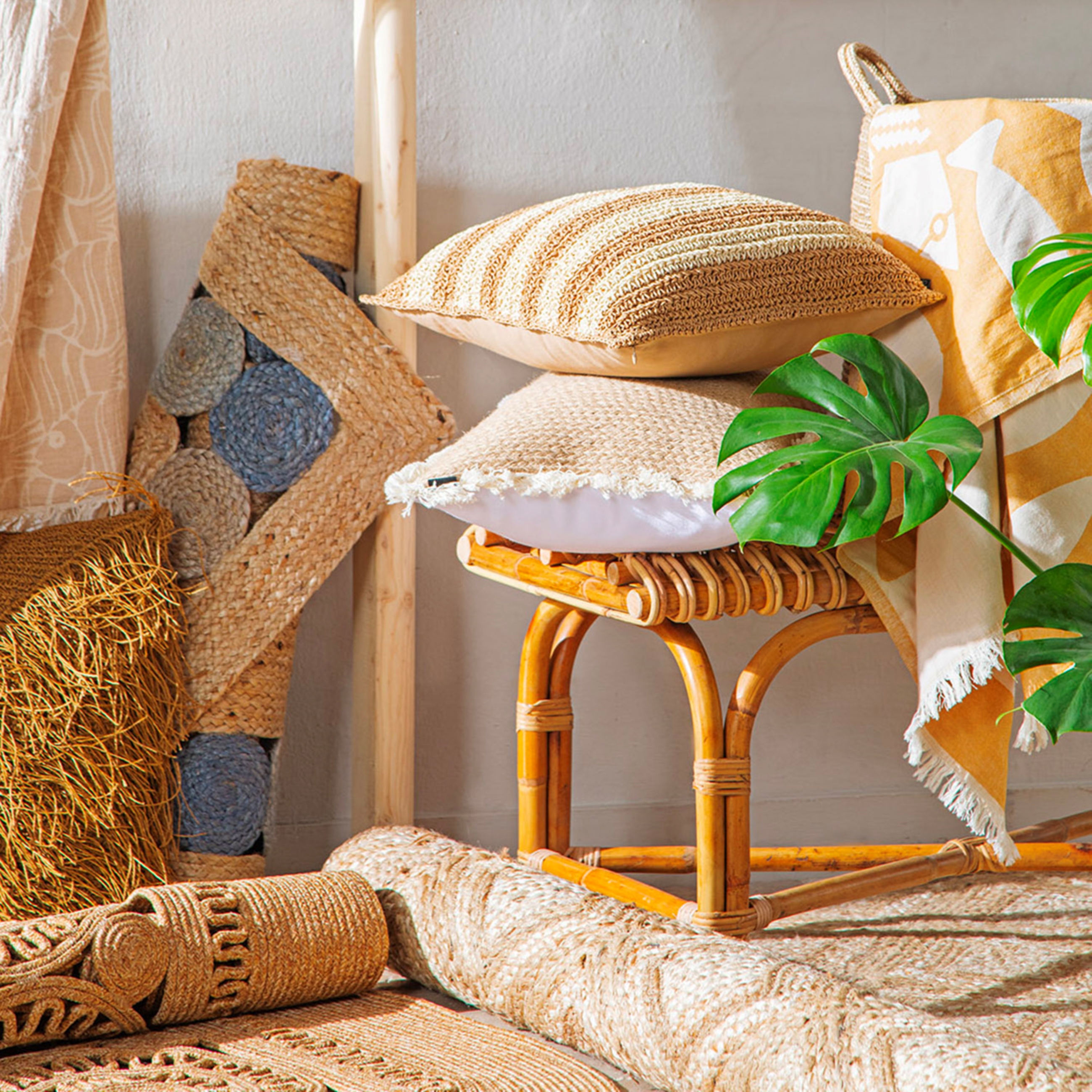 VERA LINES JÜT KIRLENT NATUREL BEJ 45x45