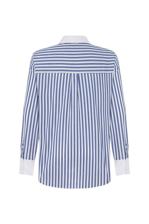  RAHAT KESİM ÇİZGİLİ GÖMLEK