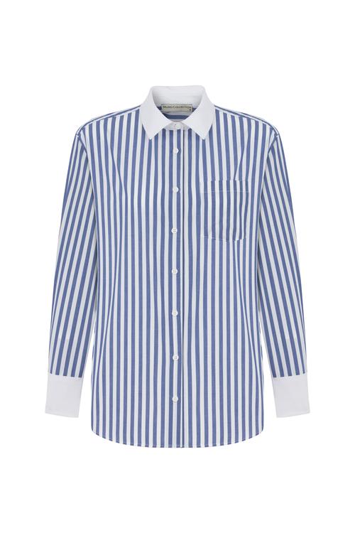  RAHAT KESİM ÇİZGİLİ GÖMLEK