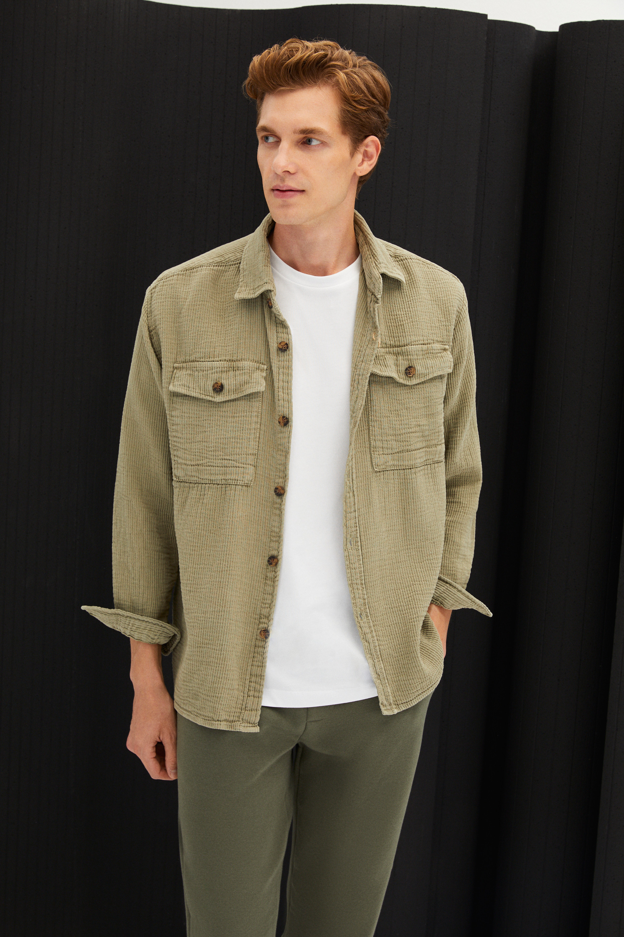 LİYOSEL KARIŞIMLI RAHAT KESİM GÖMLEK