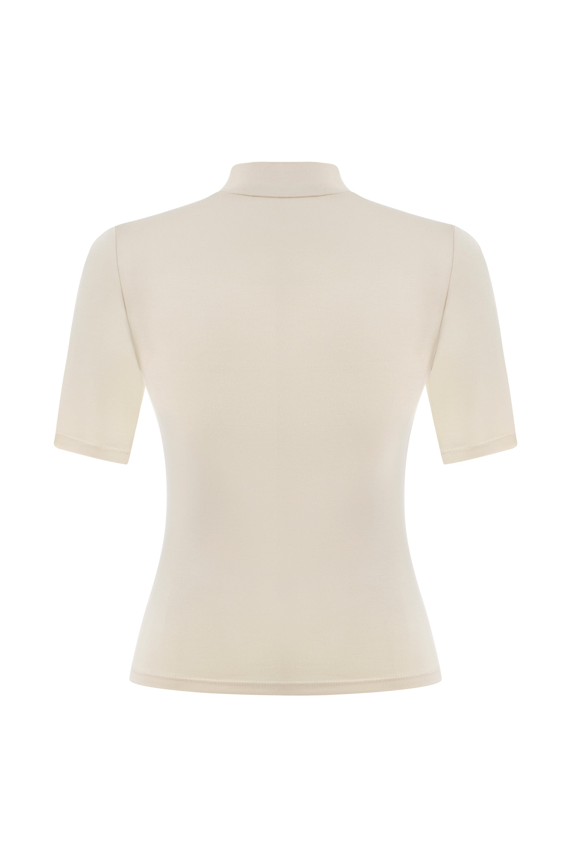 DİK YAKA KISA KOLLU T-SHIRT