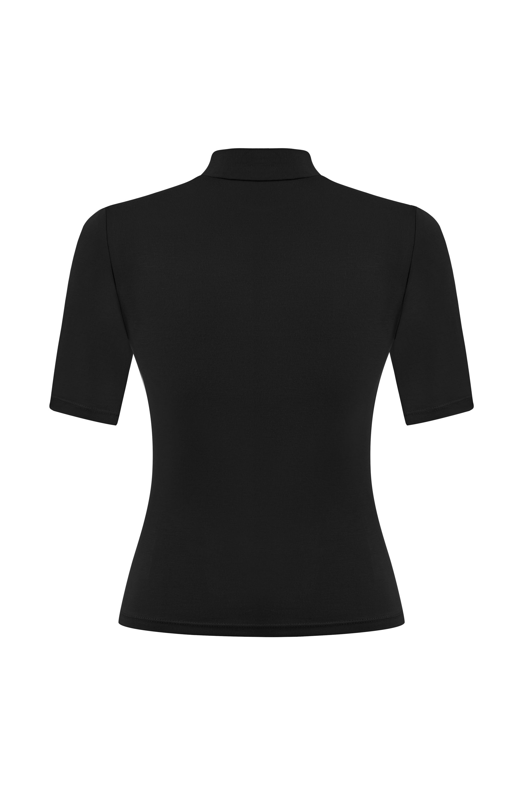 DİK YAKA KISA KOLLU T-SHIRT