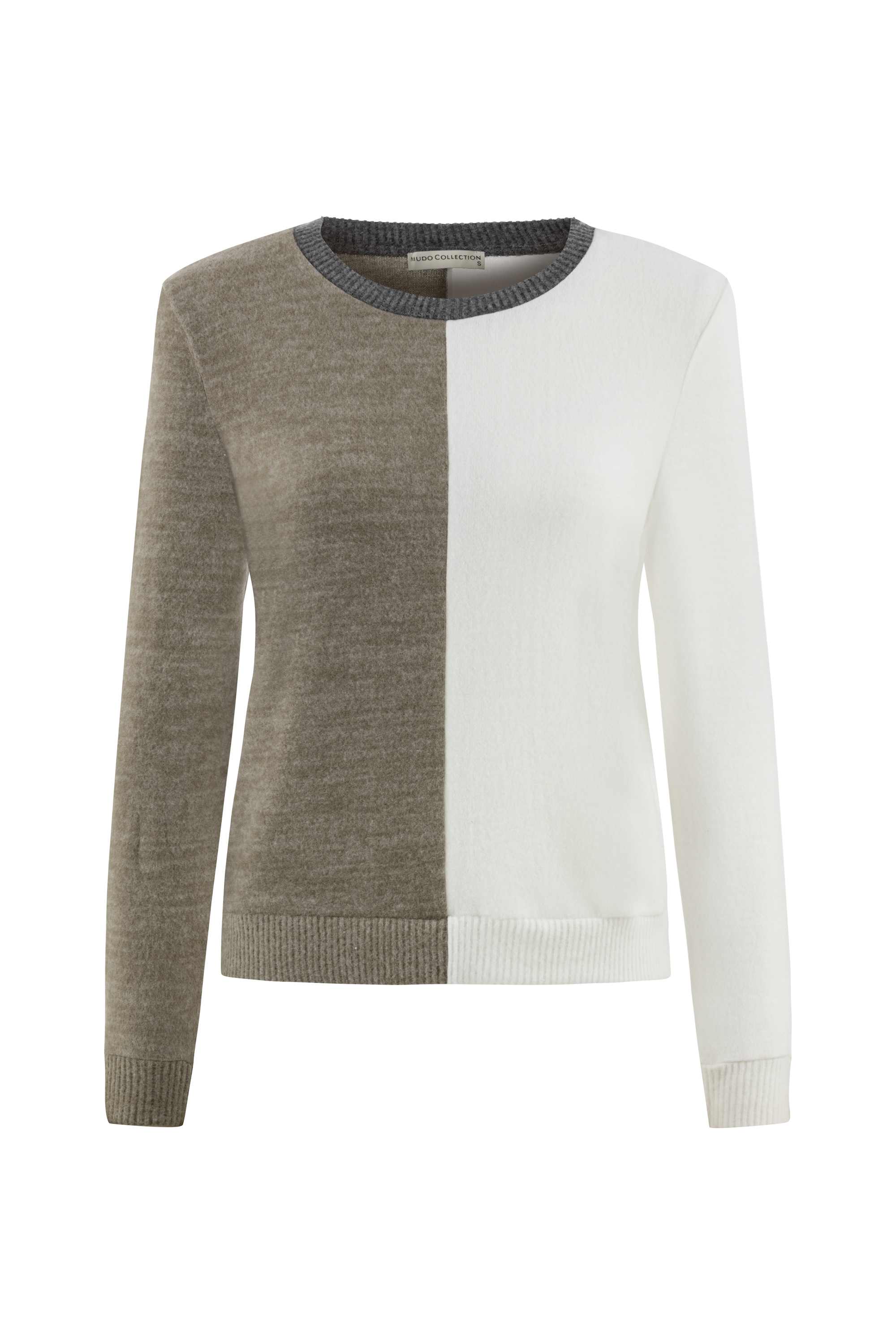 RENK BLOKLU BİSİKLET YAKA SWEATSHIRT