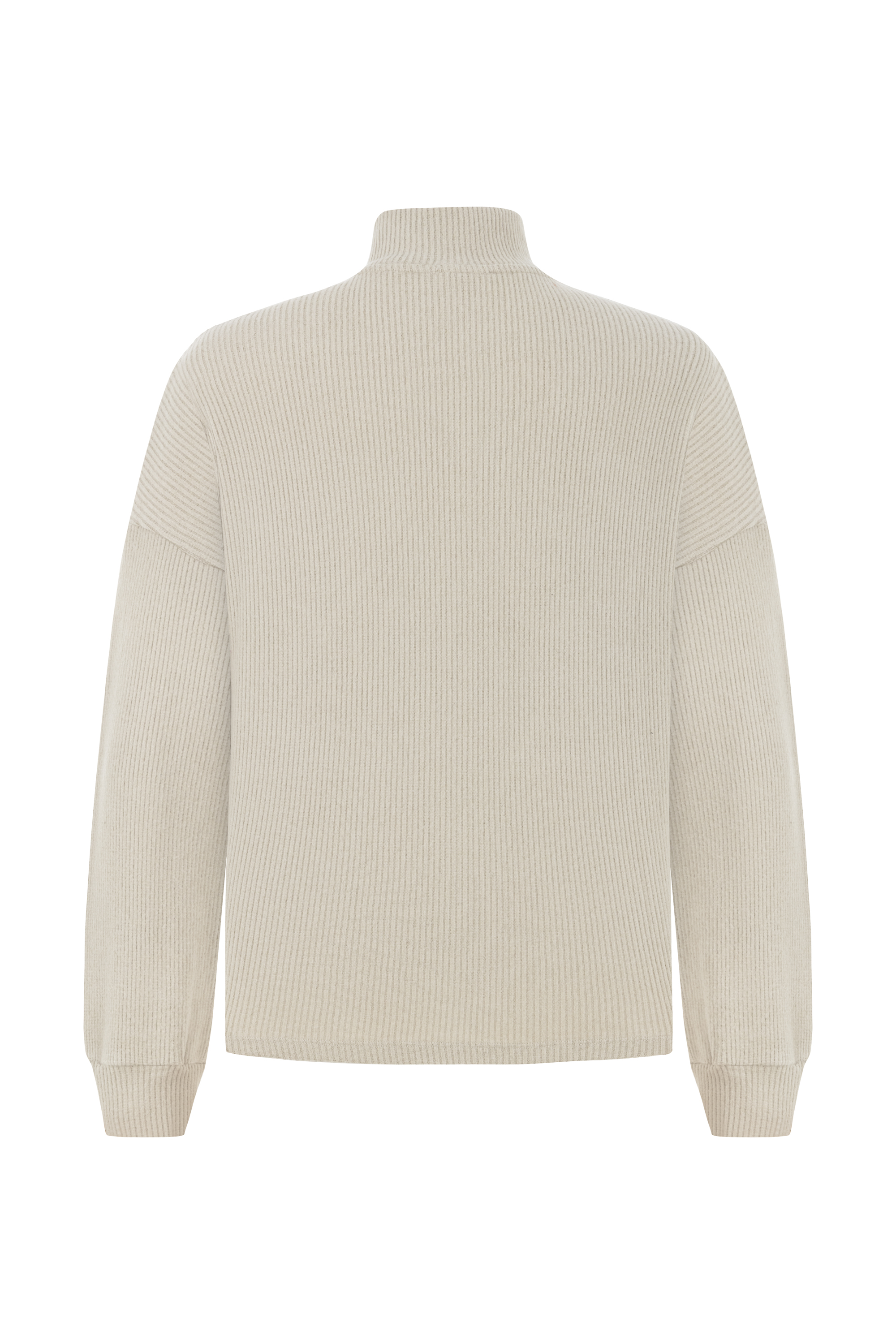 DİK YAKA FERMUARLI SWEATSHIRT