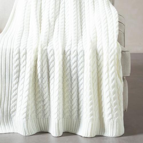  ROWAN DİZ ÜSTÜ BATTANİYE BEYAZ 130X170