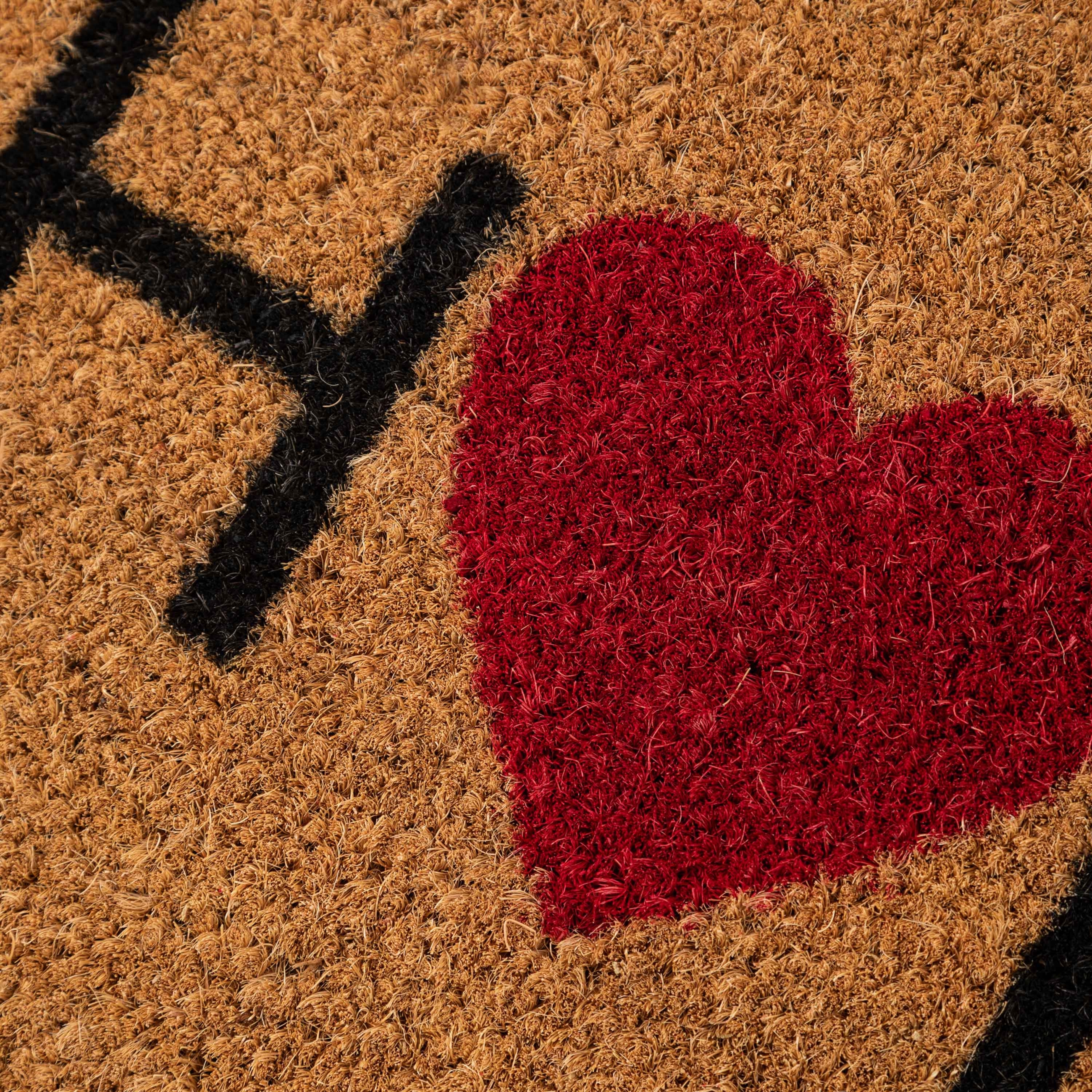 HOME WITH RED HEART 35X60