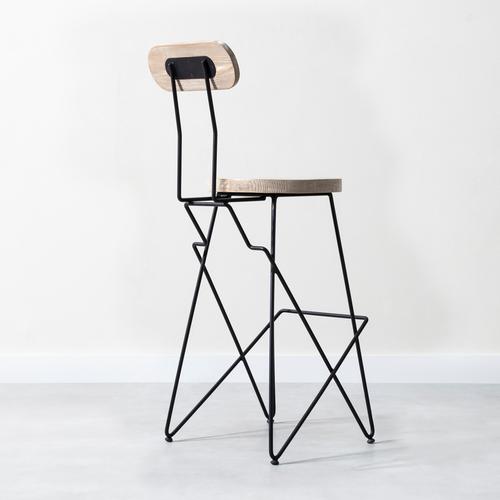  RINCON MASİF AHŞAP BAR SANDALYESİ NATUREL