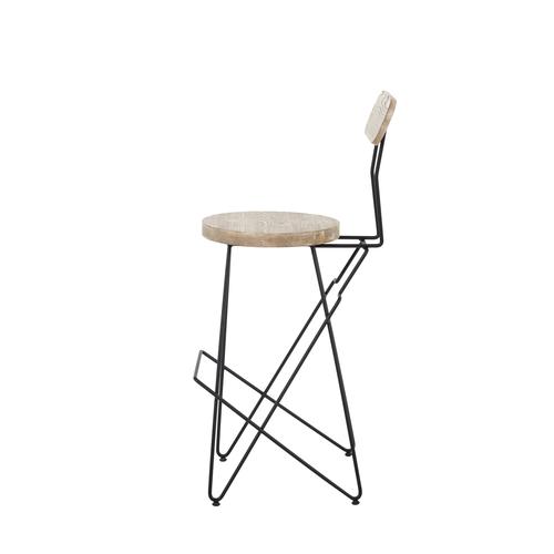  RINCON MASİF AHŞAP BAR SANDALYESİ NATUREL