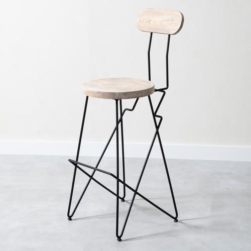  RINCON MASİF AHŞAP BAR SANDALYESİ NATUREL