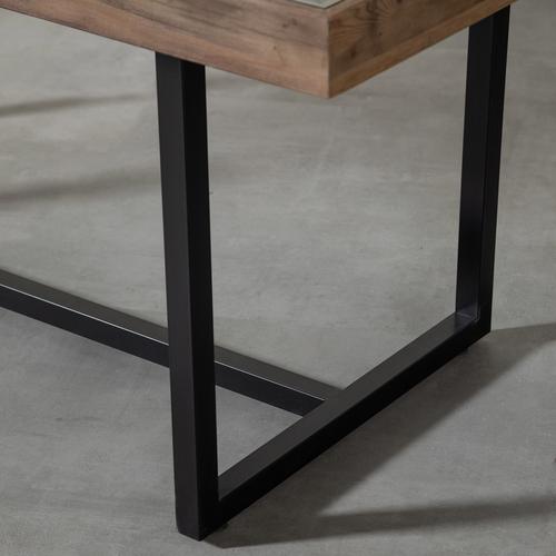  VERTICAL CAM TABLALI MASİF AHŞAP YEMEK MASASI ÇAM