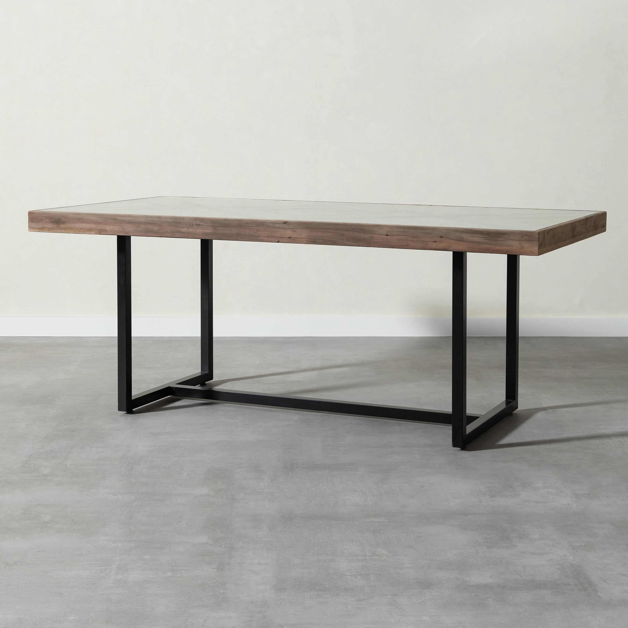 VERTICAL CAM TABLALI MASİF AHŞAP YEMEK MASASI ÇAM