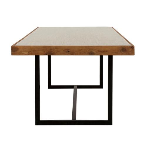  LAGUNA CAM TABLALI MASİF AHŞAP YEMEK MASASI