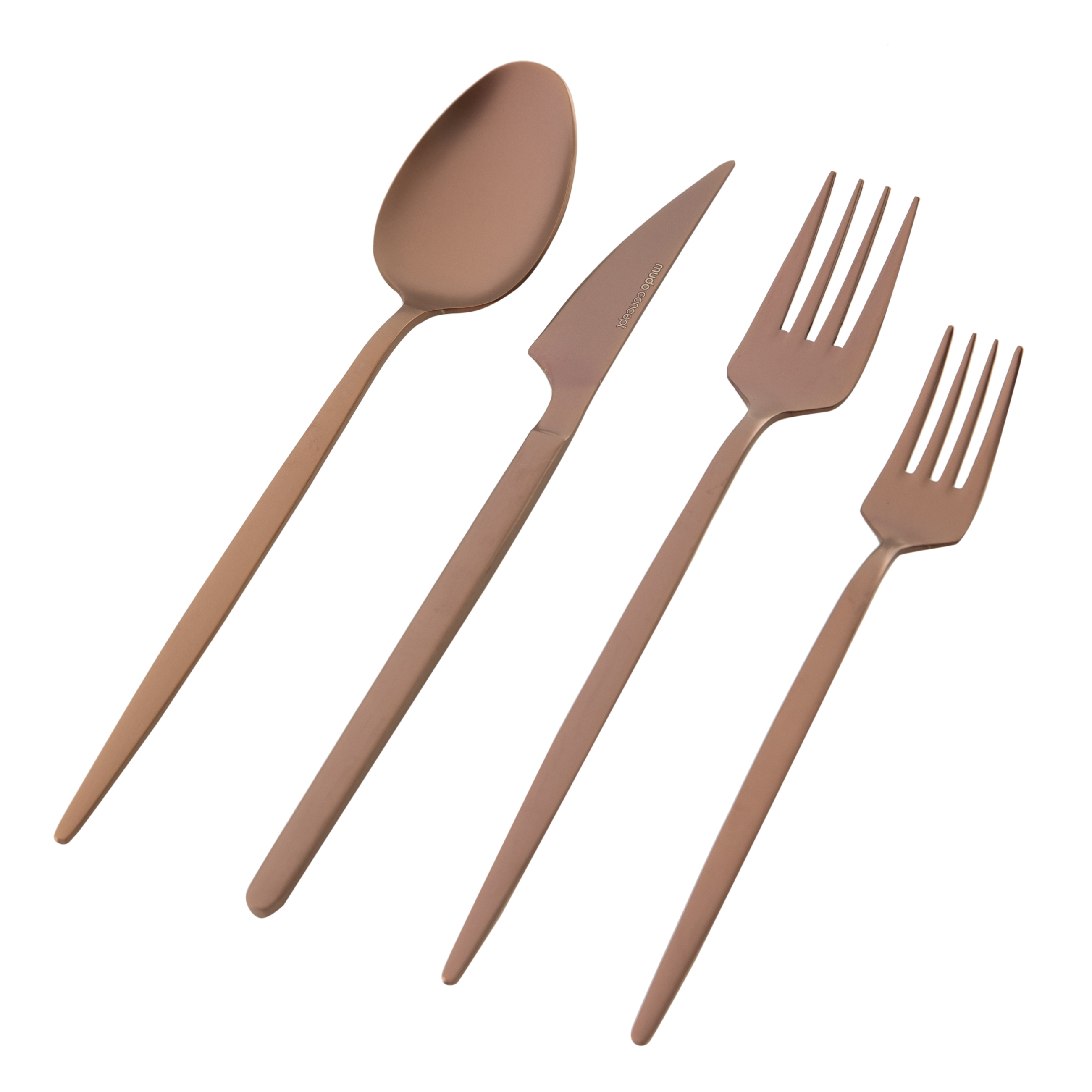 GRAND 24 PARÇA ÇATAL KAŞIK BIÇAK TAKIMI- MAT BAKIR