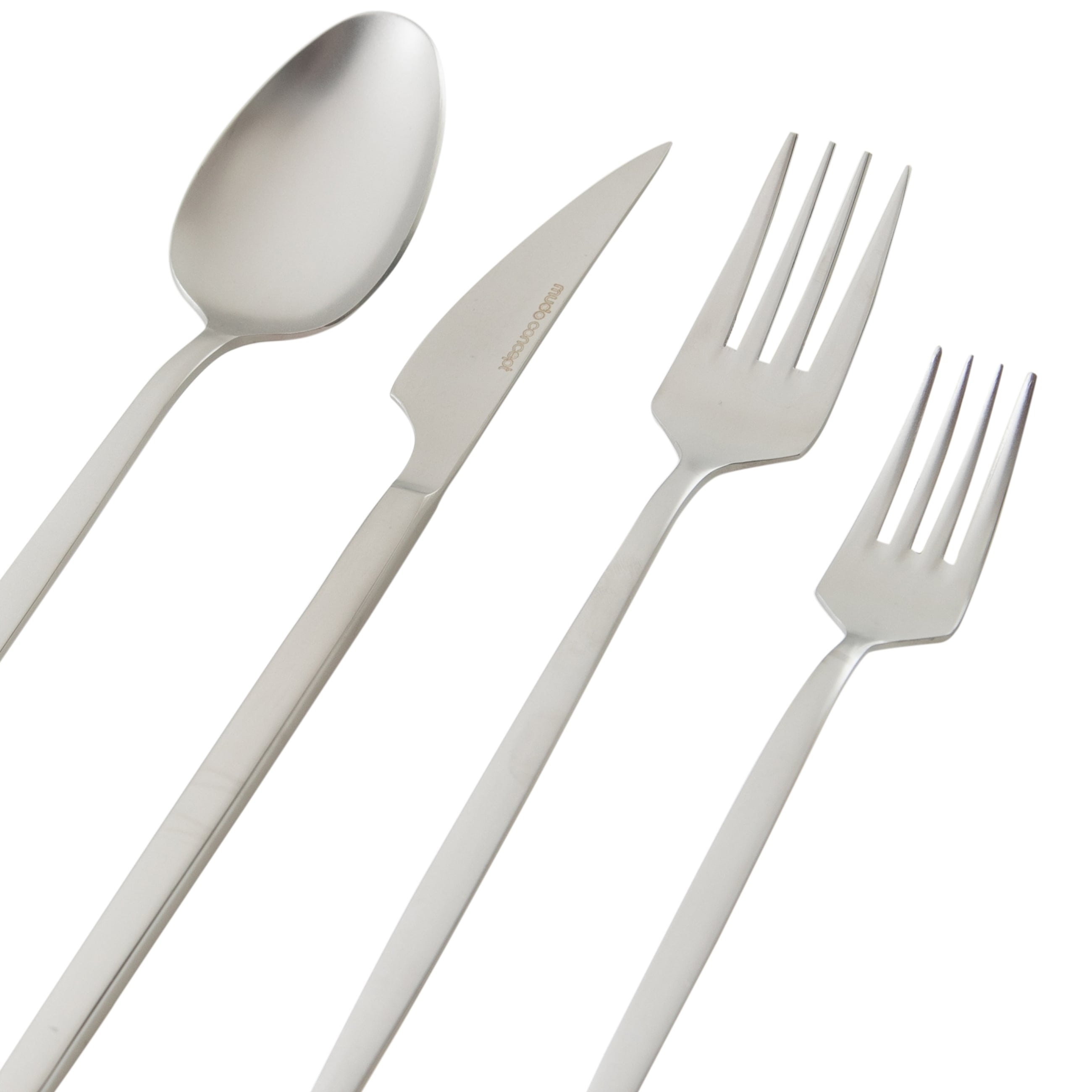 GRAND 24 PARÇA ÇATAL KAŞIK BIÇAK TAKIMI- MAT GÜMÜŞ