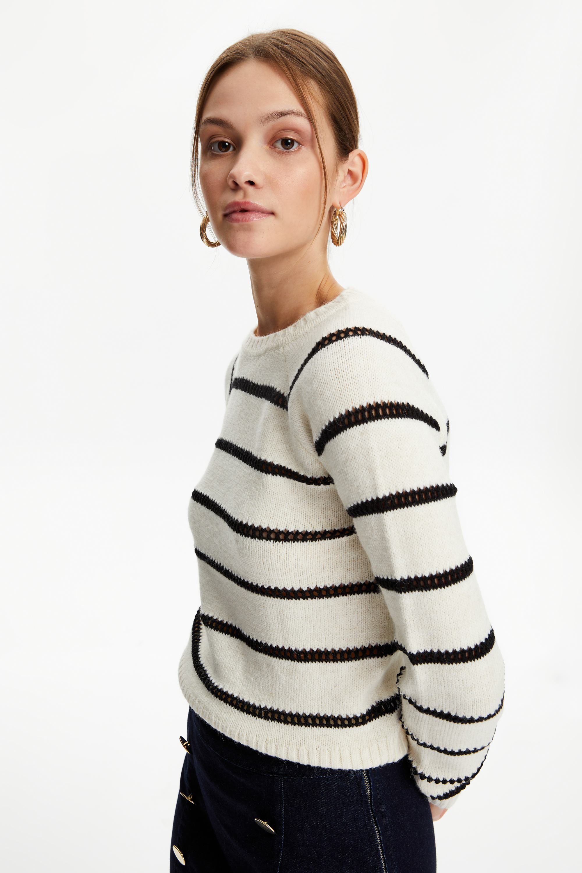 ÇİZGİLİ TRİKO KAZAK