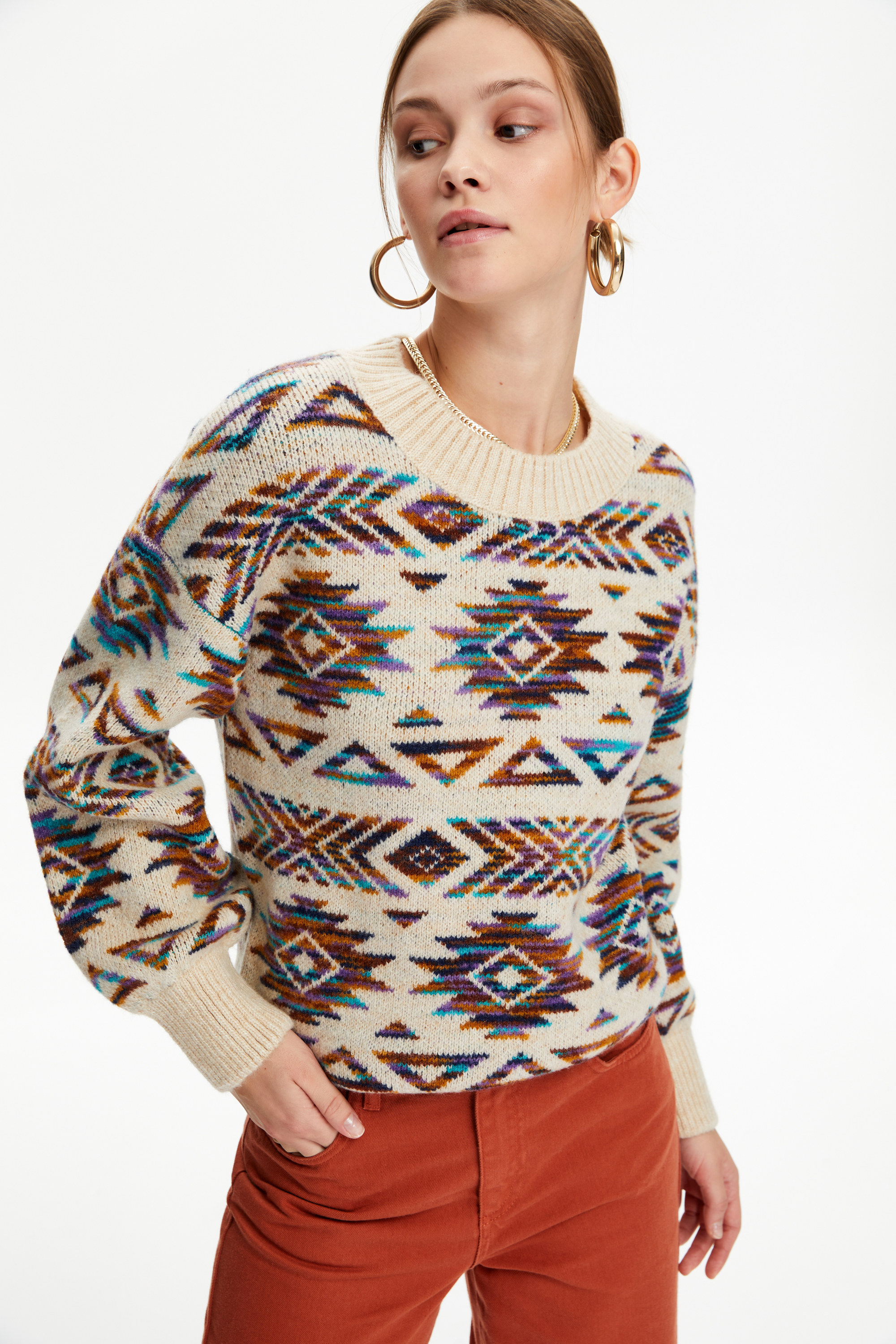 JAKARLI BİSİKLET YAKA TRİKO KAZAK