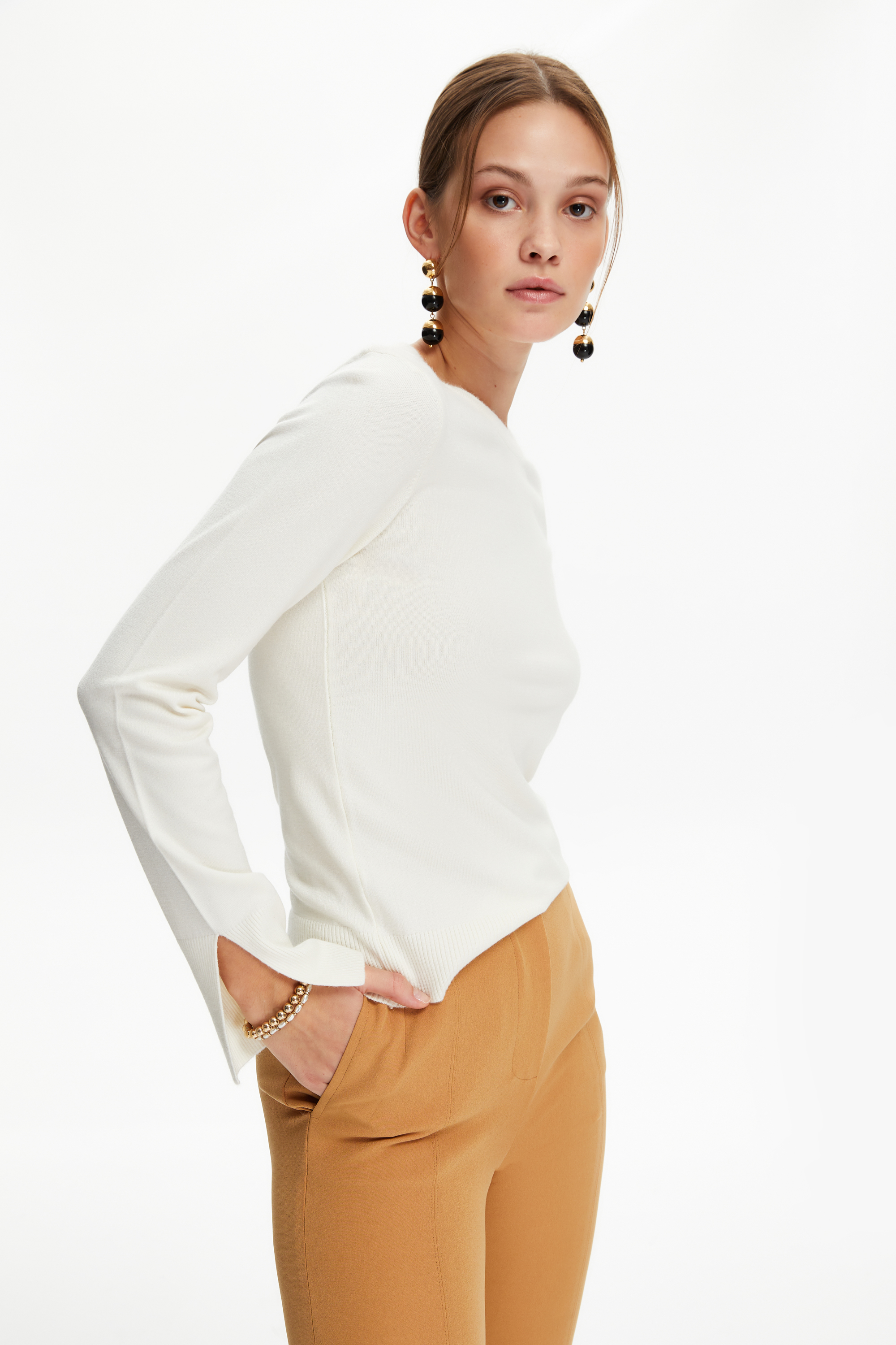 BİSİKLET YAKA TRİKO KAZAK