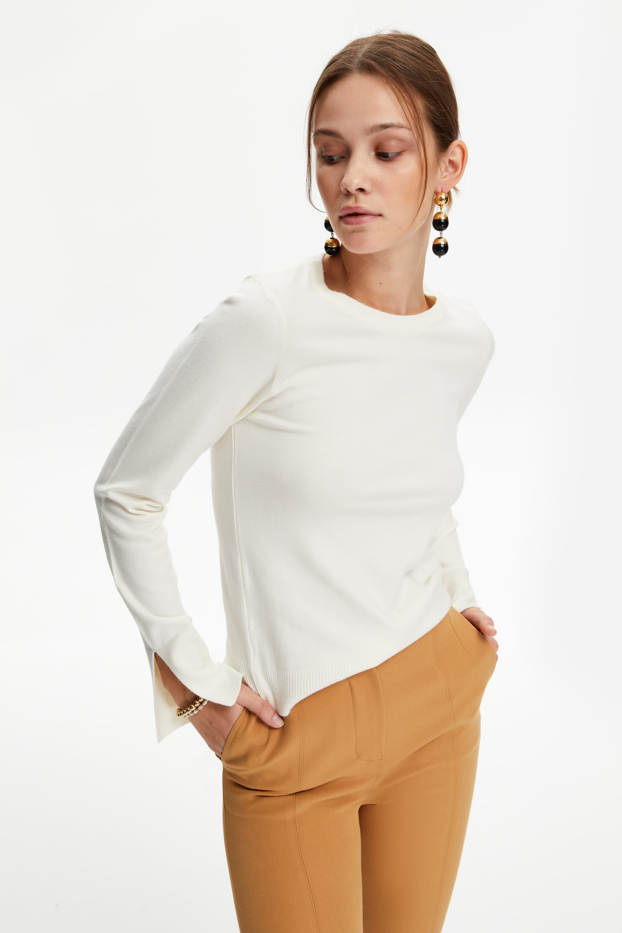 BİSİKLET YAKA TRİKO KAZAK