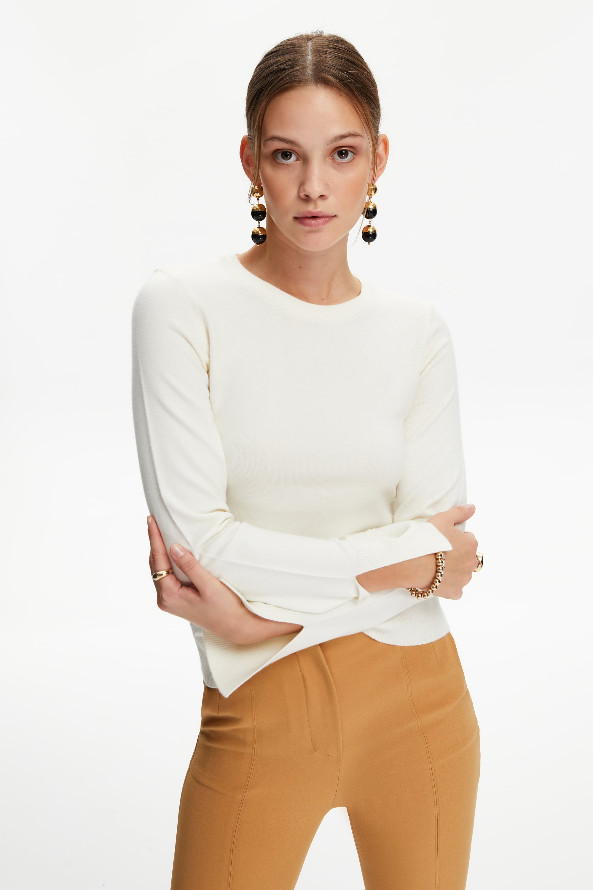 BİSİKLET YAKA TRİKO KAZAK